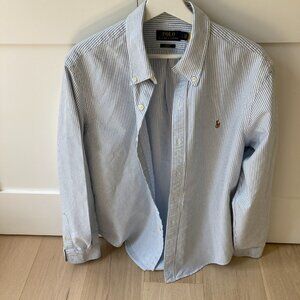 Ralph Lauren striped Oxford slim fit long-sleeved shirt